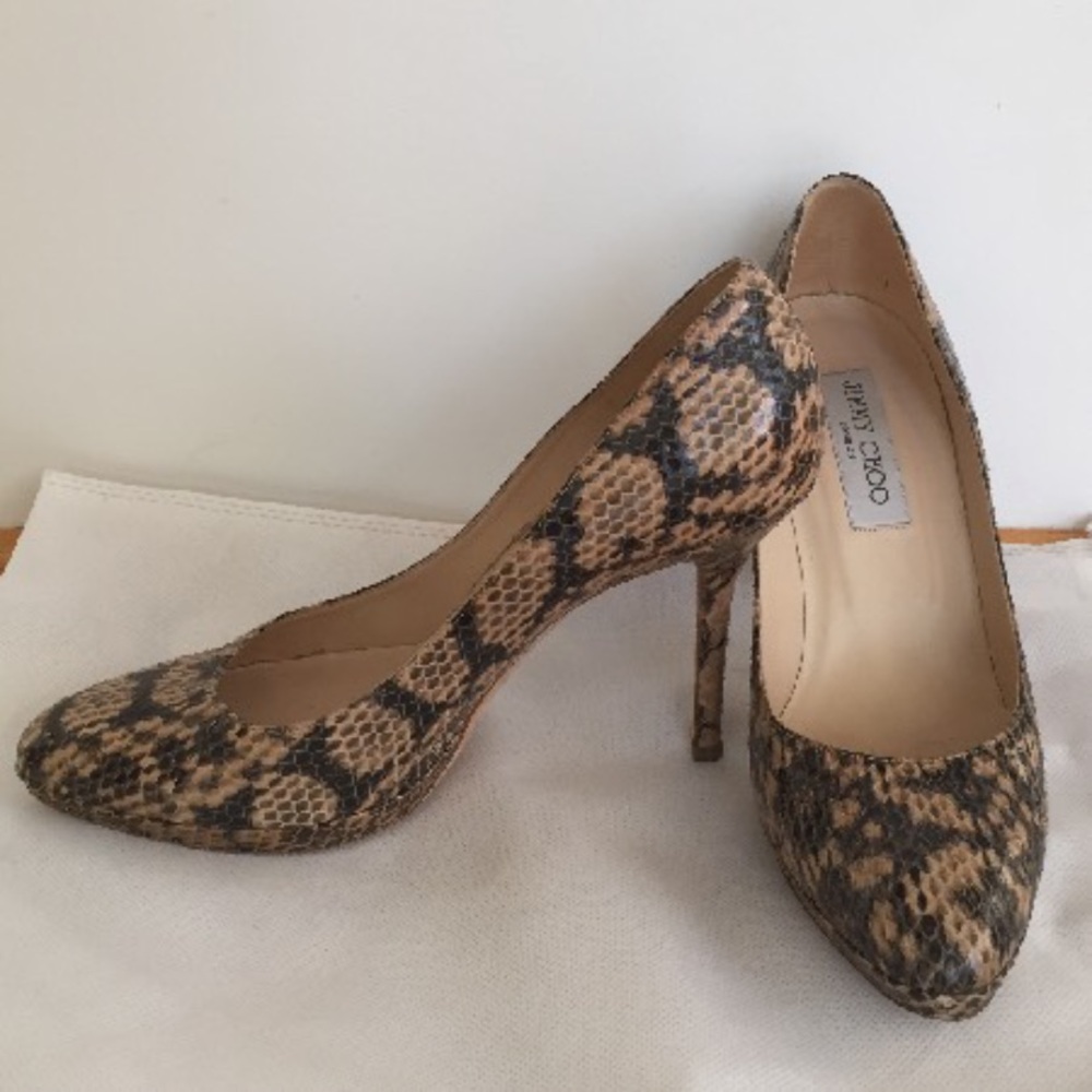 JIMMY CHOO - Snakeskin Platforms US 7.5 | IT 37.5